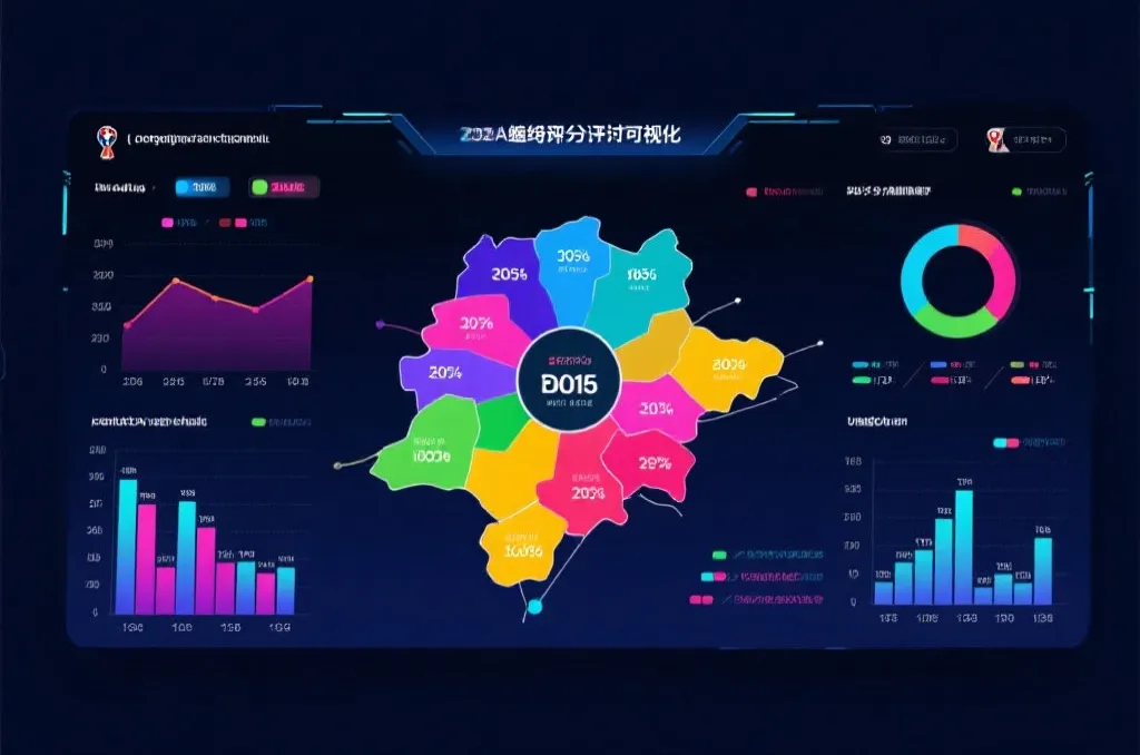世界杯小组赛数据可视化图表与积分预测界面